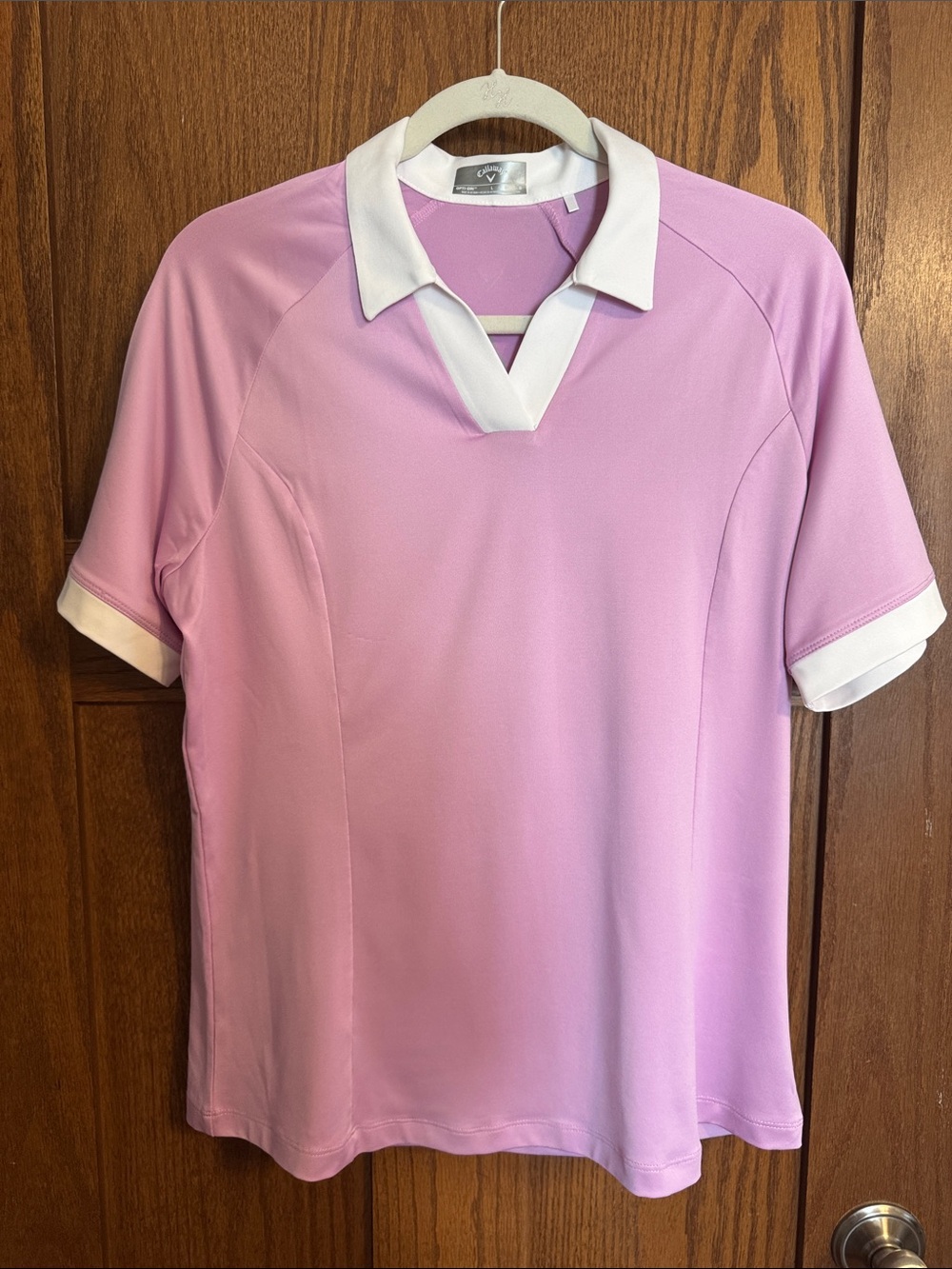 Women's Callaway Lavender Polo Top with White Trim